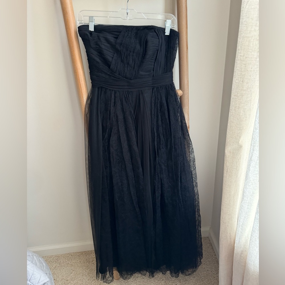 Like New Adam Lippes Black Scrapples Lace Tullie Maxi Gown Size 4